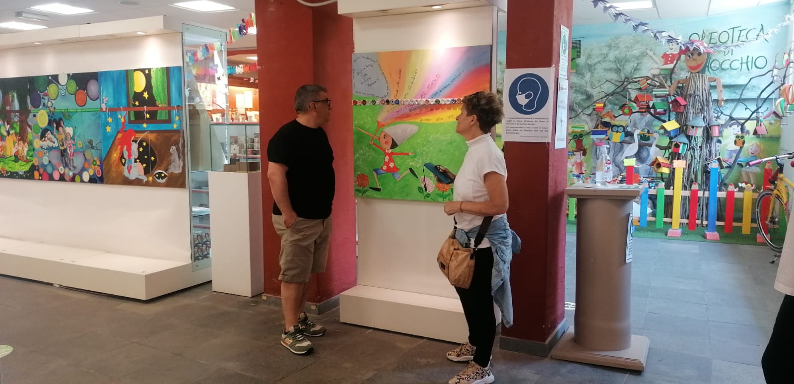 Il quadro della scuola Diaz di Meda a Collodi
